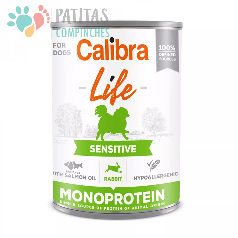 Calibra Dog Lata Mono 400g. | Conejo1
