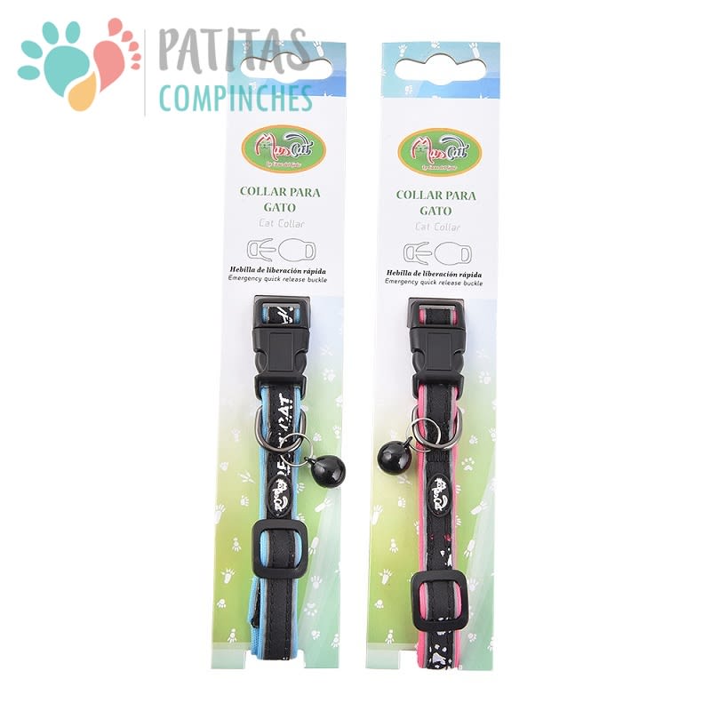 Collar Gato Reflectante Azul2