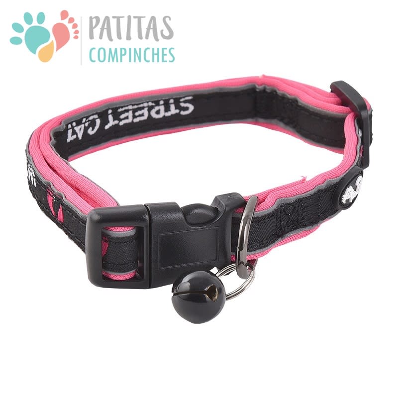 Collar Gato Reflectante Fucsia1