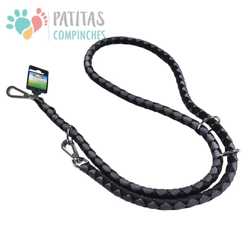 Correa Ramal Trenzada  | L - Negro/Gris1