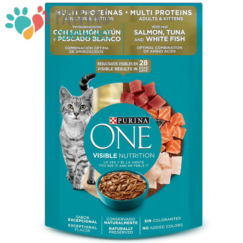 One Cat Pouch Multi Proteinas 85g. | Salmon-Atun1