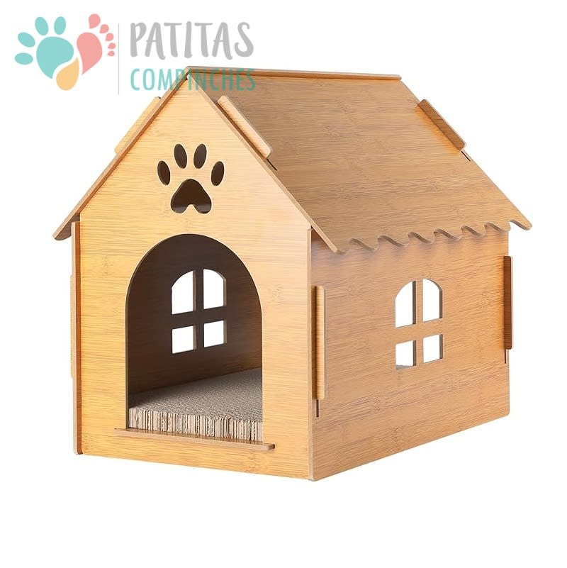 Rascador Madera Casa1