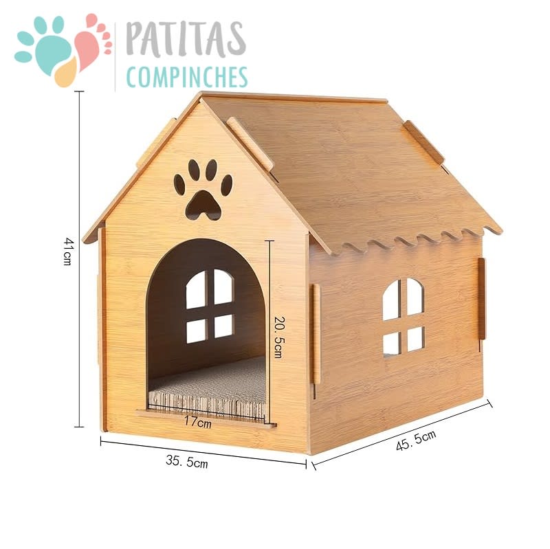 Rascador Madera Casa2