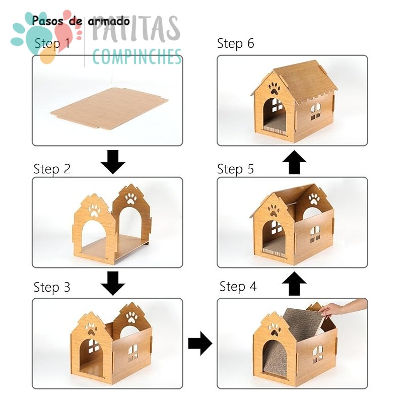 Rascador Madera Casa3