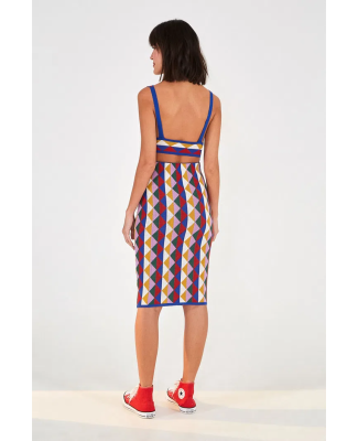 FALDA TRICOT JACQUARD GRAFICO FALDA TRICOT JACQUARD GRAFICO