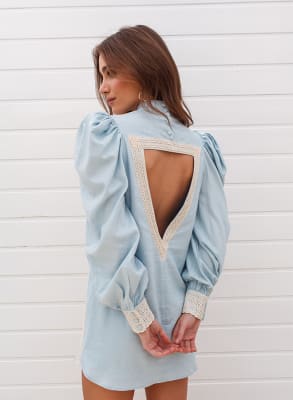 VESTIDO LINHO MIRELA AZUL VESTIDO LINHO MIRELA AZUL
