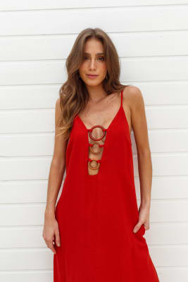 VESTIDO FRANCESCA VERMELHO VESTIDO FRANCESCA VERMELHO