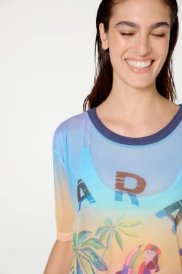 VESTIDO T-SHIRT TUL DEGRADÉ MENTOS VESTIDO T-SHIRT TUL DEGRADÉ MENTOS