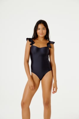TRAJE DE BAÑO ROMANCE LISO PRETO TRAJE DE BAÑO ROMANCE LISO PRETO