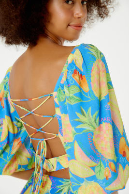 BLUSA CROPPED ROMANTIC ABACAXI BLUSA CROPPED ROMANTIC ABACAXI