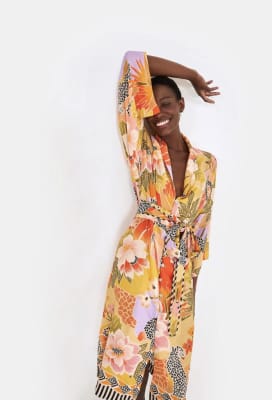 VESTIDO KIMONO FLORESTA FLORIDA VESTIDO KIMONO FLORESTA FLORIDA