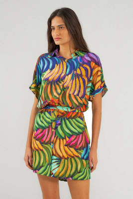 VESTIDO CHEMISE SURF BANANA POP VESTIDO CHEMISE SURF BANANA POP
