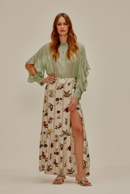 FALDA FLORAL BORDADO FALDA FLORAL BORDADO