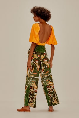 PANTALÓN FOLHAGEM ONCA PANTALÓN FOLHAGEM ONCA