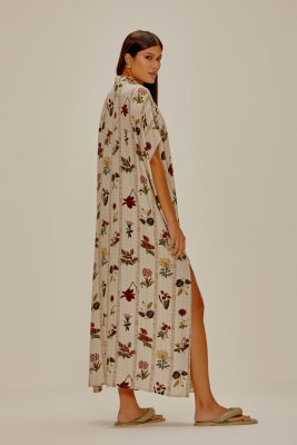 CHEMISE LARGO FLORAL BORDADO CHEMISE LARGO FLORAL BORDADO