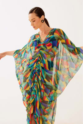 VESTIDO DRAPEADO GEOMÉTRICO VESTIDO DRAPEADO GEOMÉTRICO