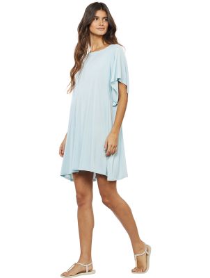 VESTIDO CORTO MANGAS AZUL VESTIDO CORTO MANGAS AZUL