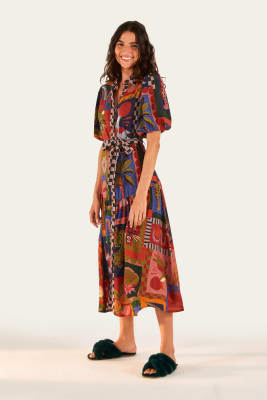 VESTIDO MIDI COLAGEM AMAZÓNICA VESTIDO MIDI COLAGEM AMAZÓNICA