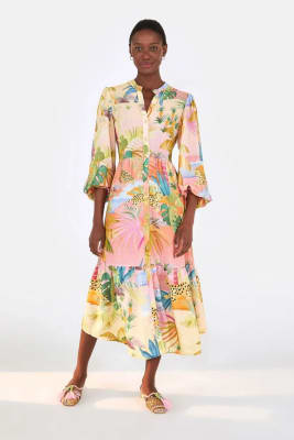 FARM VESTIDO MANGA SOMBRA E AGUA FRESCA FARM VESTIDO MANGA SOMBRA E AGUA FRESCA