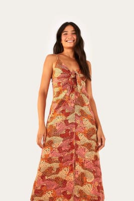 VESTIDO MIDI COLO DE ONCA VESTIDO MIDI COLO DE ONCA