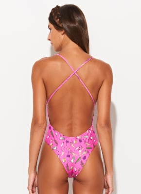 TRAJE DE BAÑO KENDAL DRINKS PINK TRAJE DE BAÑO KENDAL DRINKS PINK
