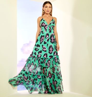 VESTIDO LEOPARDO MENTA VESTIDO LEOPARDO MENTA
