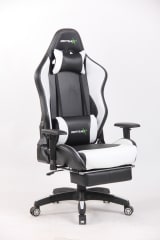 Silla Gamer ReptileX Con Apoya Pies Blanco