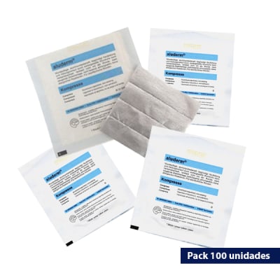 Compresa de gasa Aluderm 5x5 CM - esteril 20 años - PACK 100 unidades