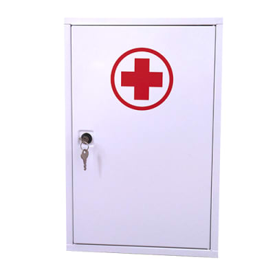 Botiquin Metalico - Logo Cruz Roja