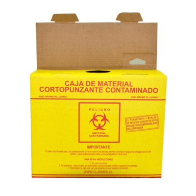 Caja Corto Punzante Cartón L  - 7 LT
