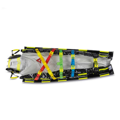 Colchon de Vacio PAX -  ERGO MAT con Inmovilizador de cabeza - 10 asas-97x202cm + Bomba de Pie + Par