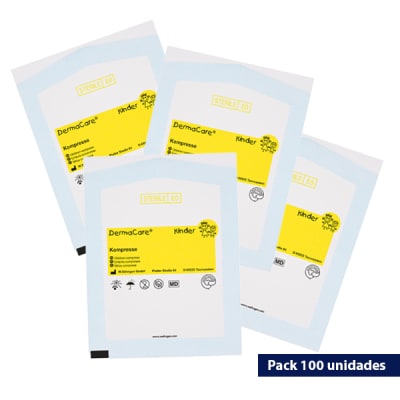 Compresa de gasa Dermacare  6x6cm - esteril duracion 20 años - PACK 100 unidades