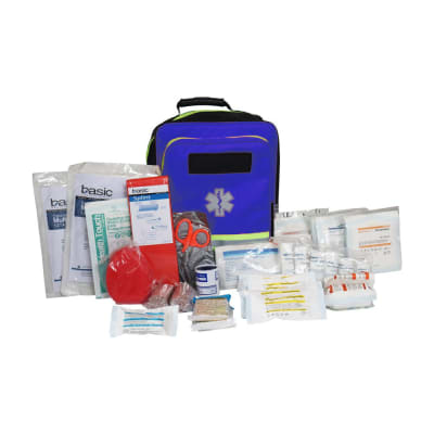 Bolso Mochila Trauma Basic EMERPRO - Azulino - Equipada Full