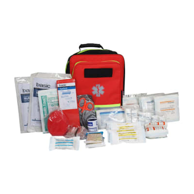 Bolso Mochila Trauma Basic EMERPRO - Rojo - Equipada Full1
