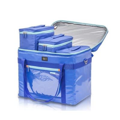 (COOL) Bolso Isotérmico grande para transporte de muestras 44x29x39cm (49,76Lt) Azul1