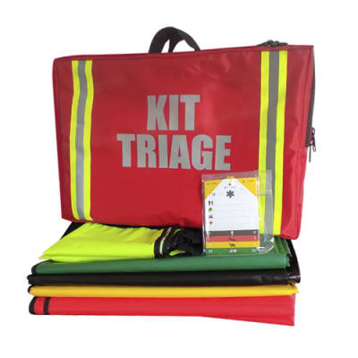 Kit de Gestión de Catastrofe c/bolso de transporte-incluye: 4 Lonas 4x4 mts (1 verde 1 amarilla 1 ro
