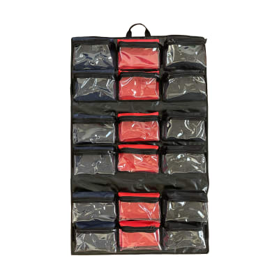 Panel Multibolsillo 88cm ancho x 140cm largo - 18 estuches removibles - incluye bolso de transporte