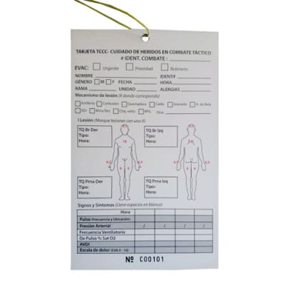 Tarjeta TCCC - Herido en Combate