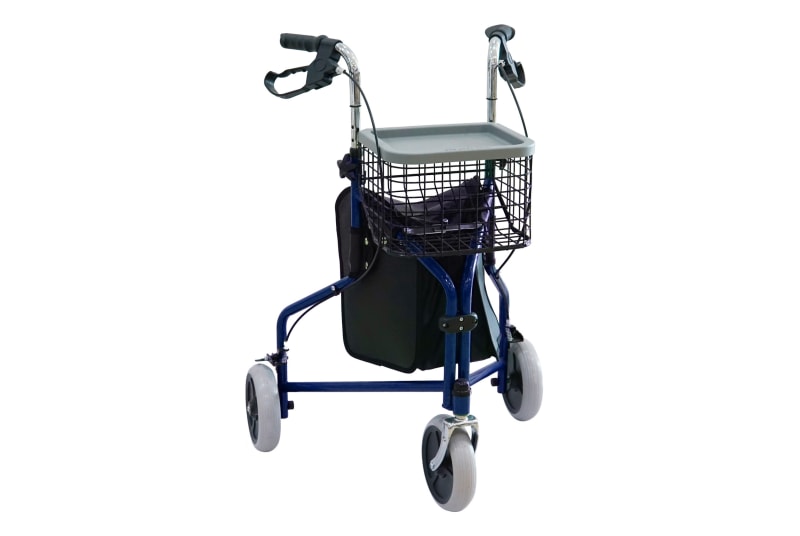 Andador 3 Ruedas Plegable Canasto y Mesa