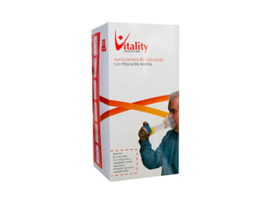 Aero cámara Vitality Bi- Valvulada c/ Mascarilla Adulto