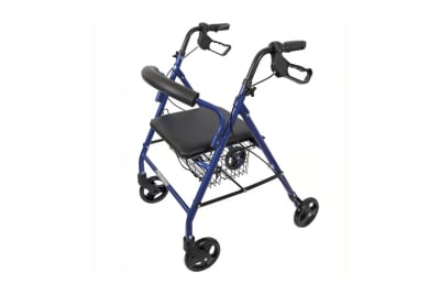 Andador Plegable color Azul c/4 ruedas /canasto s/apoya pies AGRT001
