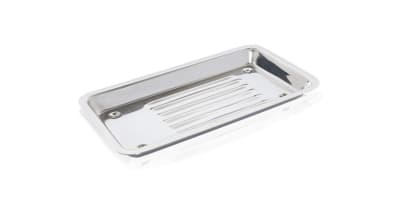 Bandeja Acero Inoxidable Acanalada 20x12x2 cm