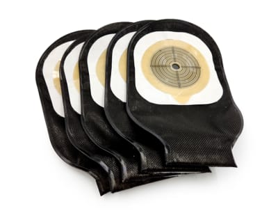Pack Bolsa Colostomía Confort Negra Velcro x5 uds ref 110012