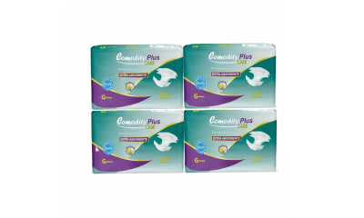 Pañal Comodity Plus Care Adulto G x22 uds, Manga x4 Paq.