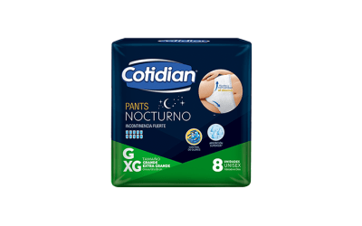 Pants Nocturnos Cotidian Incontinencia Fuerte 8 uds. G/XG