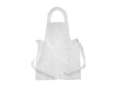 Pechera Plástica sin Mangas color Blanco 10 unds.