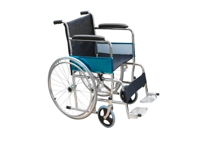 Silla de Ruedas Goma Dura ref KY809-46 Cromada