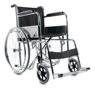 Silla de Ruedas Básica Cromada
