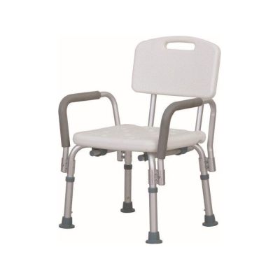 Silla para ducha con respaldo y apoyabrazos