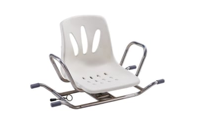 Silla para Tina Giratoria Base Cromada con Respaldo